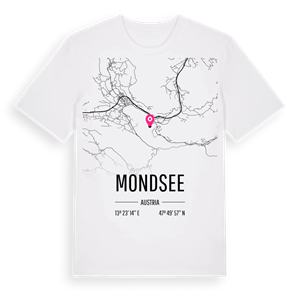 Mondsee karta t-shirt – ekologisk bomull t-shirt från Pinshirt
