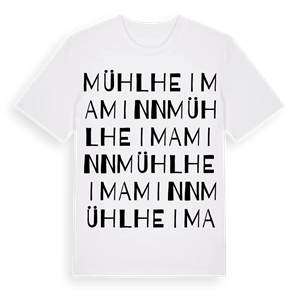 Mühlheim am Inn ordlek t-shirt – ekologisk bomull t-shirt från Pinshirt