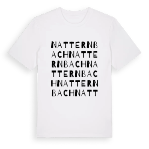 Natternbach ordlek t-shirt – ekologisk bomull t-shirt från Pinshirt