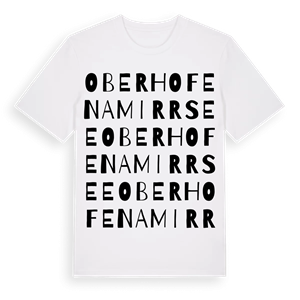 Oberhofen am Irrsee ordlek t-shirt – ekologisk bomull t-shirt från Pinshirt