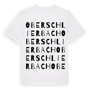 Oberschlierbach ordlek t-shirt – ekologisk bomull t-shirt från Pinshirt