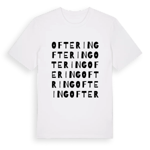 Oftering ordlek t-shirt – ekologisk bomull t-shirt från Pinshirt