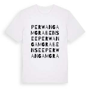 Perwang am Grabensee ordlek t-shirt – ekologisk bomull t-shirt från Pinshirt