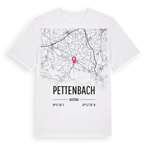 Pettenbach karta t-shirt – ekologisk bomull t-shirt från Pinshirt