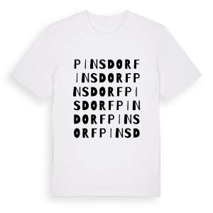 Pinsdorf ordlek t-shirt – ekologisk bomull t-shirt från Pinshirt