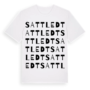 Sattledt ordlek t-shirt – ekologisk bomull t-shirt från Pinshirt