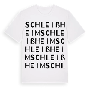 Schleißheim ordlek t-shirt – ekologisk bomull t-shirt från Pinshirt