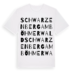 Schwarzenberg am Böhmerwald ordlek t-shirt – ekologisk bomull t-shirt från Pinshirt