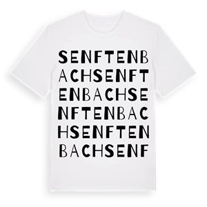Senftenbach ordlek t-shirt – ekologisk bomull t-shirt från Pinshirt