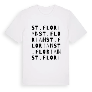 St. Florian ordlek t-shirt – ekologisk bomull t-shirt från Pinshirt