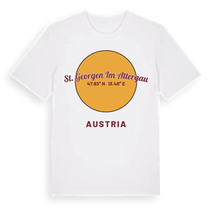 St. Georgen im Attergau cirkel t-shirt – ekologisk bomull t-shirt från Pinshirt