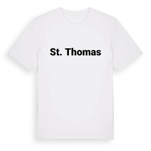 St. Thomas fetstil t-shirt – ekologisk bomull t-shirt från Pinshirt