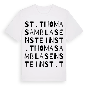 St. Thomas am Blasenstein ordlek t-shirt – ekologisk bomull t-shirt från Pinshirt