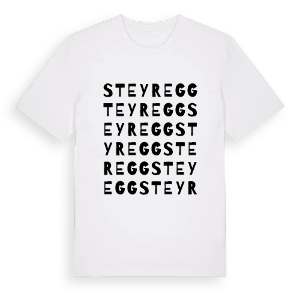 Steyregg ordlek t-shirt – ekologisk bomull t-shirt från Pinshirt
