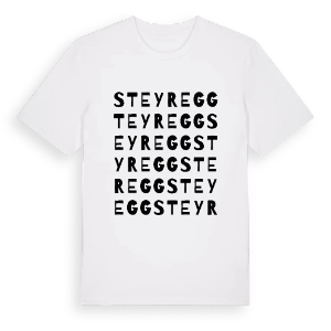 Steyregg ordlek t-shirt – ekologisk bomull t-shirt från Pinshirt