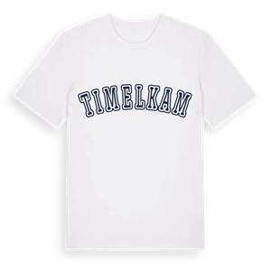 Timelkam college t-shirt – ekologisk bomull t-shirt från Pinshirt