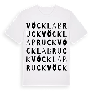 Vöcklabruck ordlek t-shirt – ekologisk bomull t-shirt från Pinshirt