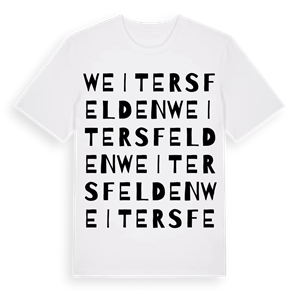 Weitersfelden ordlek t-shirt – ekologisk bomull t-shirt från Pinshirt