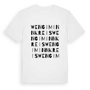 Weng im Innkreis ordlek t-shirt – ekologisk bomull t-shirt från Pinshirt