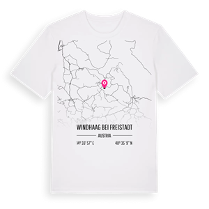 Windhaag bei Freistadt karta t-shirt – ekologisk bomull t-shirt från Pinshirt