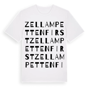 Zell am Pettenfirst ordlek t-shirt – ekologisk bomull t-shirt från Pinshirt