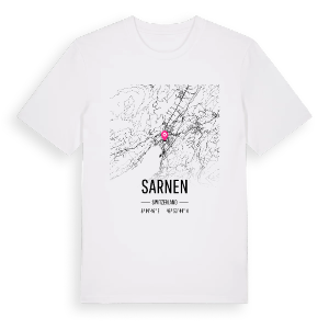 Sarnen karta t-shirt – ekologisk bomull t-shirt från Pinshirt