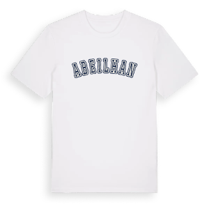 Abeilhan college t-shirt – ekologisk bomull t-shirt från Pinshirt