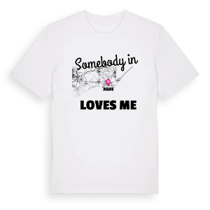 Någon i Agde älskar mig t-shirt – ekologisk bomull t-shirt från Pinshirt