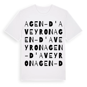 Agen-d'Aveyron ordlek t-shirt – ekologisk bomull t-shirt från Pinshirt