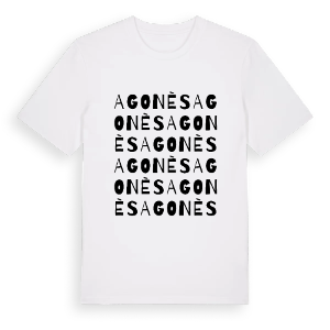 Agonès ordlek t-shirt – ekologisk bomull t-shirt från Pinshirt