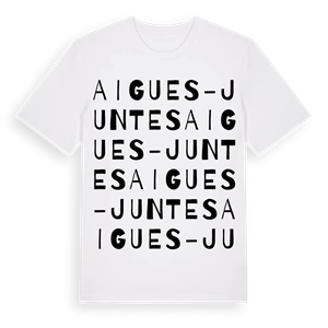 Aigues-Juntes ordlek t-shirt – ekologisk bomull t-shirt från Pinshirt