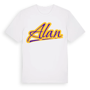 Alan baseball t-shirt – ekologisk bomull t-shirt från Pinshirt