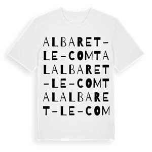 Albaret-le-Comtal ordlek t-shirt – ekologisk bomull t-shirt från Pinshirt