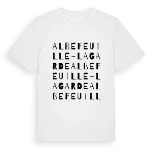 Albefeuille-Lagarde ordlek t-shirt – ekologisk bomull t-shirt från Pinshirt