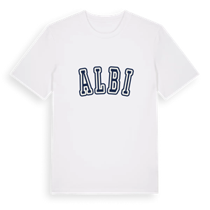 Albi college t-shirt – ekologisk bomull t-shirt från Pinshirt