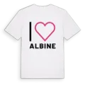 Jag älskar Albine t-shirt stort tryck