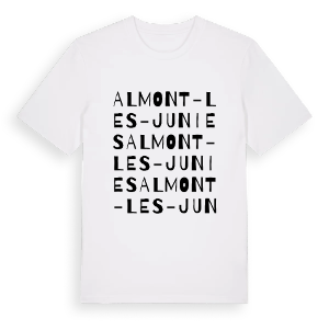 Almont-les-Junies ordlek t-shirt – ekologisk bomull t-shirt från Pinshirt