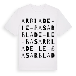 Arblade-le-Bas ordlek t-shirt – ekologisk bomull t-shirt från Pinshirt