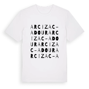Arcizac-Adour ordlek t-shirt – ekologisk bomull t-shirt från Pinshirt