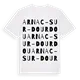 Arnac-sur-Dourdou ordlek t-shirt