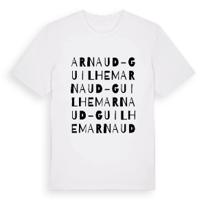 Arnaud-Guilhem ordlek t-shirt – ekologisk bomull t-shirt från Pinshirt