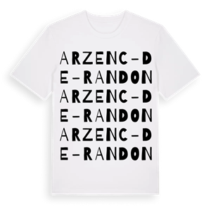 Arzenc-de-Randon ordlek t-shirt – ekologisk bomull t-shirt från Pinshirt
