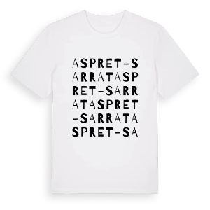 Aspret-Sarrat ordlek t-shirt – ekologisk bomull t-shirt från Pinshirt