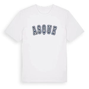 Asque college t-shirt – ekologisk bomull t-shirt från Pinshirt