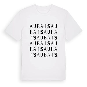 Aubais ordlek t-shirt – ekologisk bomull t-shirt från Pinshirt