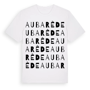 Aubarède ordlek t-shirt – ekologisk bomull t-shirt från Pinshirt