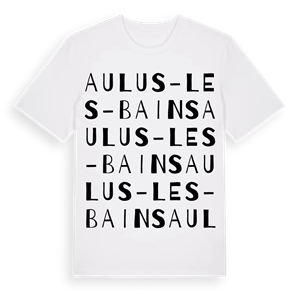 Aulus-les-Bains ordlek t-shirt – ekologisk bomull t-shirt från Pinshirt