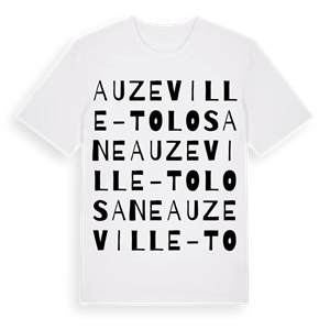 Auzeville-Tolosane ordlek t-shirt – ekologisk bomull t-shirt från Pinshirt