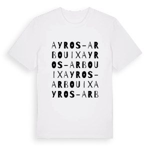 Ayros-Arbouix ordlek t-shirt – ekologisk bomull t-shirt från Pinshirt