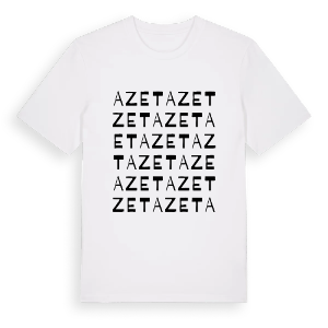 Azet ordlek t-shirt – ekologisk bomull t-shirt från Pinshirt